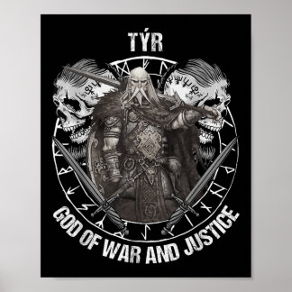 Tyr Gods Of War And Justice Viking Nordic Norse My Poster