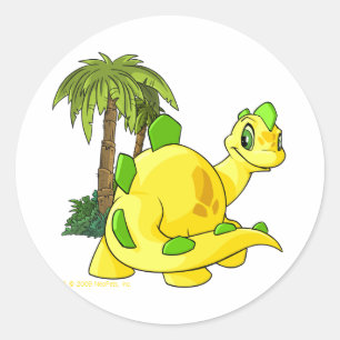 Tyrannian  yellow Chomby gazing Classic Round Sticker