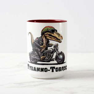 Tyranno Torque Dinosaur Two-Tone Coffee Mug