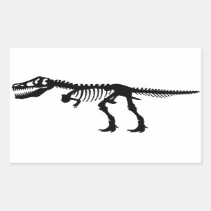 Tyrannosaurs Rex  Dinosaur Skeleton Rectangular Sticker