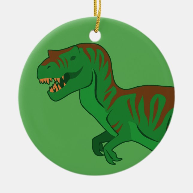 Tyrannosaurus Ceramic Tree Decoration (Front)