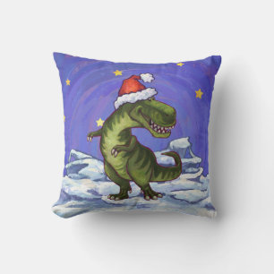 Tyrannosaurus Christmas Cushion