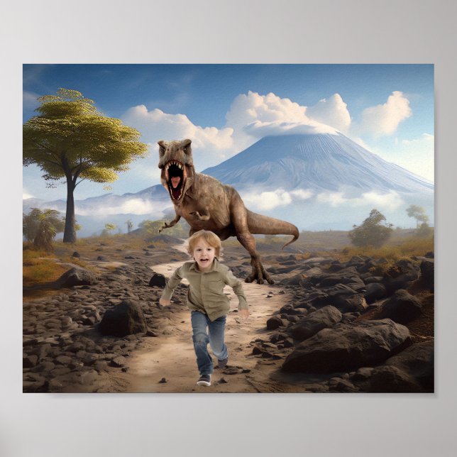 Tyrannosaurus Dinosaur Photography Background   Poster (Front)