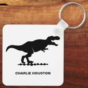 Tyrannosaurus Dinosaur Silhouette Keychain