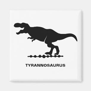 Tyrannosaurus Dinosaur Silhouette Magnet