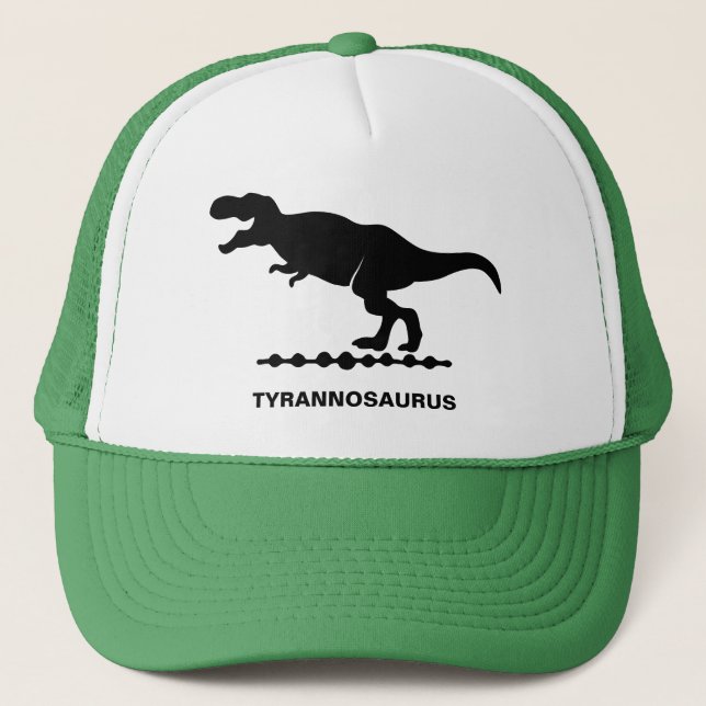 Tyrannosaurus Dinosaur Silhouette Trucker Hat (Front)
