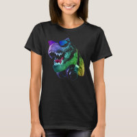 Tyrannosaurus Dinosaur T Rex With Sunglasses And H