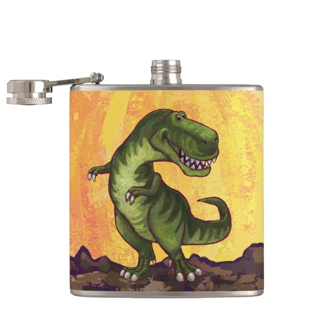 Tyrannosaurus Gifts & Accessories Hip Flask (Opened)