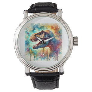 Tyrannosaurus Rex 160724AREF238 - Watercolor Watch