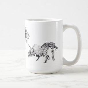 Tyrannosaurus rex and Triceratops Coffee Mug