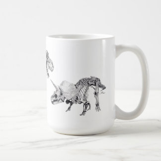Tyrannosaurus rex and Triceratops Coffee Mug