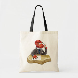 Tyrannosaurus Rex Boss Sitting At A Desk. 2 Tote Bag