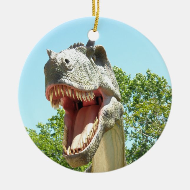 Tyrannosaurus Rex Ceramic Tree Decoration (Front)