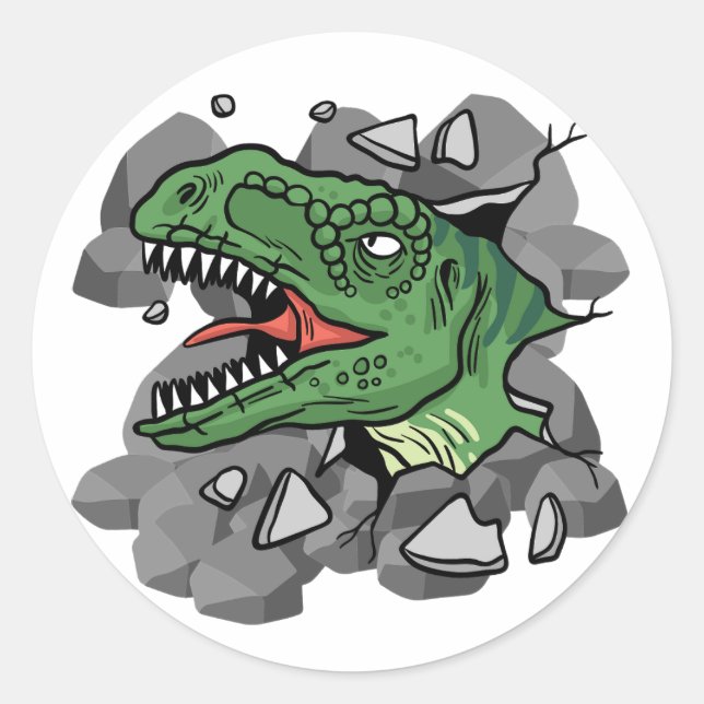 Tyrannosaurus Rex Classic Round Sticker (Front)