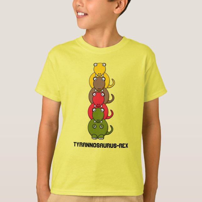Tyrannosaurus-Rex Colourful Cartoon T-Shirt (Front)