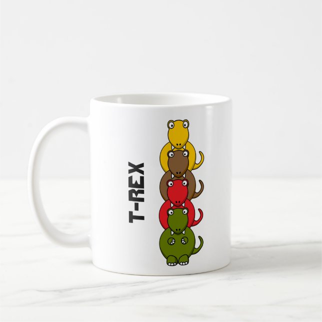 Tyrannosaurus-Rex Cretaceous Cartoon Coffee Mug (Left)