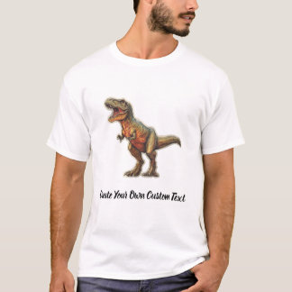 Tyrannosaurus rex Dino Create Your Own Custom Text T-Shirt