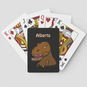 Tyrannosaurus Rex Dino Personalised Playing Cards