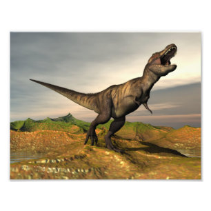 Tyrannosaurus rex dinosaur - 3D render Photo Print