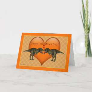 Tyrannosaurus Rex Dinosaur blank Valentine Card