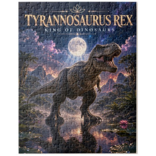 Tyrannosaurus Rex Dinosaur, Cinematic Realism Art Jigsaw Puzzle