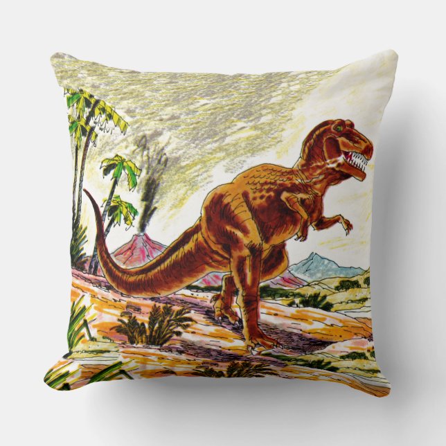 Tyrannosaurus Rex Dinosaur Cushion (Front)