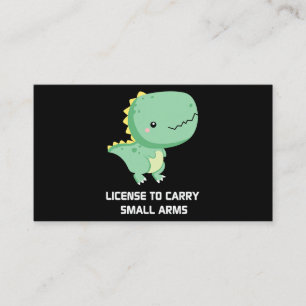 Tyrannosaurus Rex Dinosaur Pun Licensed To Carry S Business Card