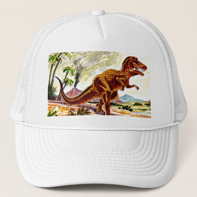 Tyrannosaurus Rex Dinosaur Trucker Hat (Front)