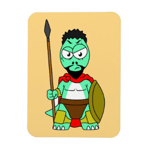Tyrannosaurus Rex Dressed As Leonidas. Magnet