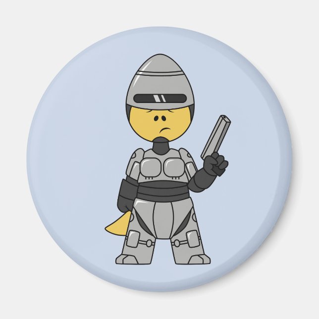 Tyrannosaurus Rex Dressed As Robocop. Magnet (Front)
