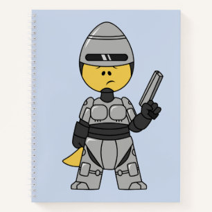 Tyrannosaurus Rex Dressed As Robocop. Notebook