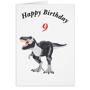 Tyrannosaurus Rex Editable Card with age