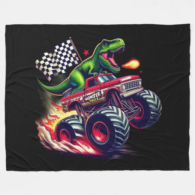 Tyrannosaurus Rex Fleece Blanket (Front (Horizontal))