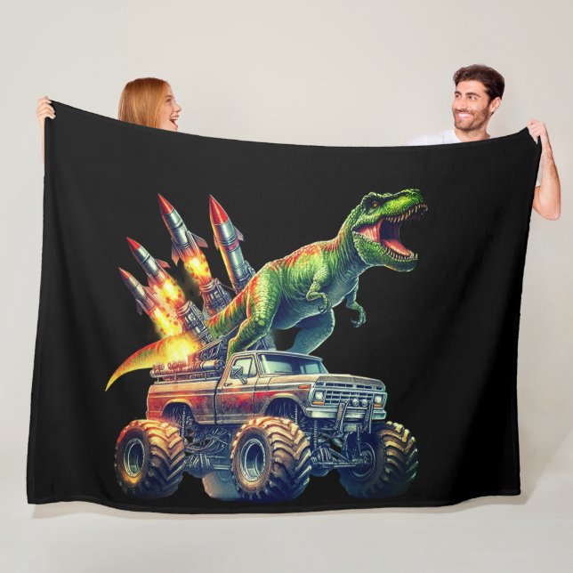 Tyrannosaurus Rex Fleece Blanket (In Situ)