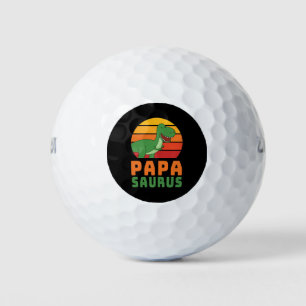 Tyrannosaurus Rex Papasaurus Dinosaur Father's Day Golf Balls