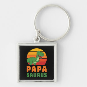 Tyrannosaurus Rex Papasaurus Dinosaur Father's Day Key Ring