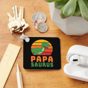 Tyrannosaurus Rex Papasaurus Dinosaur Father's Day Key Ring
