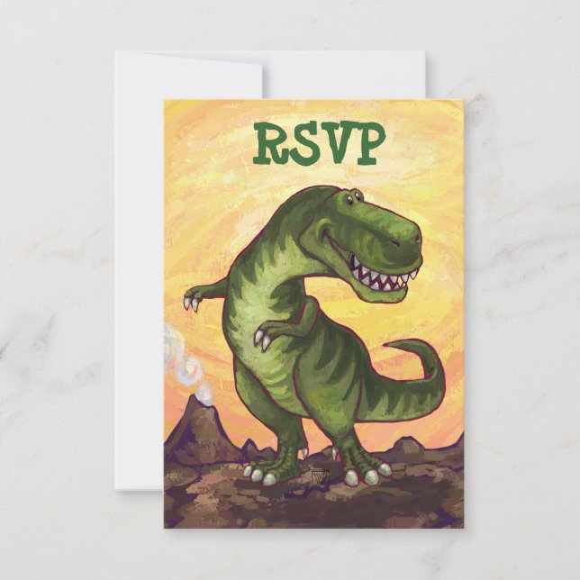 Tyrannosaurus Rex Party Centre RSVP (Front)