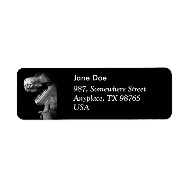 Tyrannosaurus Rex Return Address Label (Front)