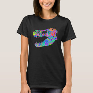 Tyrannosaurus Rex Rex Skull Colourful Dinosaur Fos T-Shirt