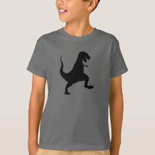 Tyrannosaurus rex Roaring and Stomping Silhouette T-Shirt