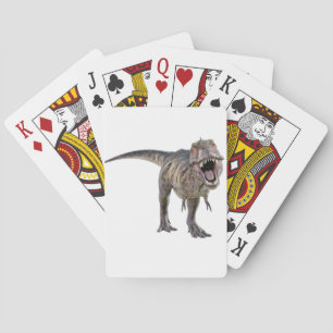 Tyrannosaurus Rex Roaring Towards the Front Playing Cards