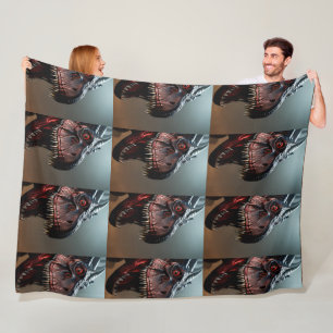 Tyrannosaurus Rex Scary Face,  Fleece Blanket