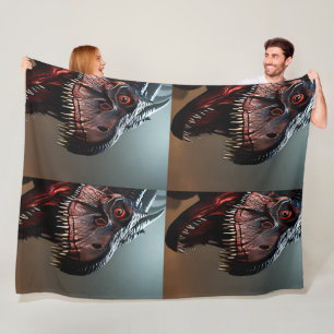 Tyrannosaurus Rex Scary Face, Lge Fleece Blanket