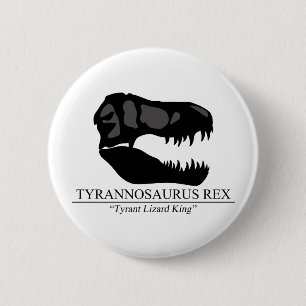 Tyrannosaurus Rex Skull 6 Cm Round Badge