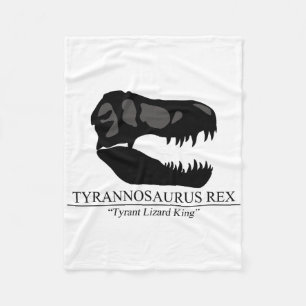 Tyrannosaurus Rex Skull Fleece Blanket