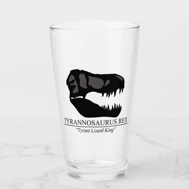 Tyrannosaurus Rex Skull Glass (Front)