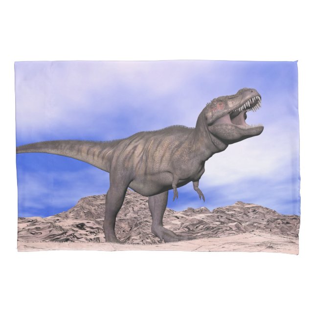 Tyrannosaurus roaring - 3D render Pillowcase (Front)