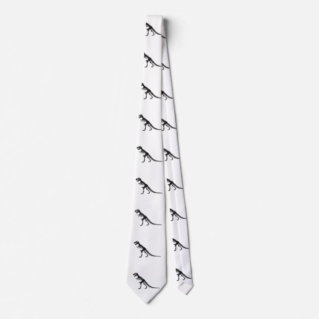 Tyrannosaurus Skeleton - Choose background colour Tie (Front)