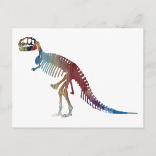 Tyrannosaurus skeleton postcard